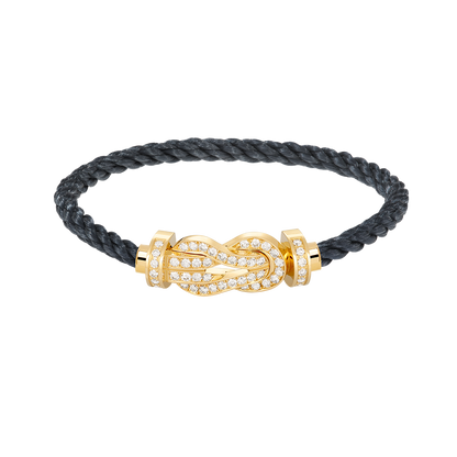 [Opulent Aurora]CHANCE LARGE 8 FIGURE BUCKLE FULLDIAMOND BRACELET GOLD