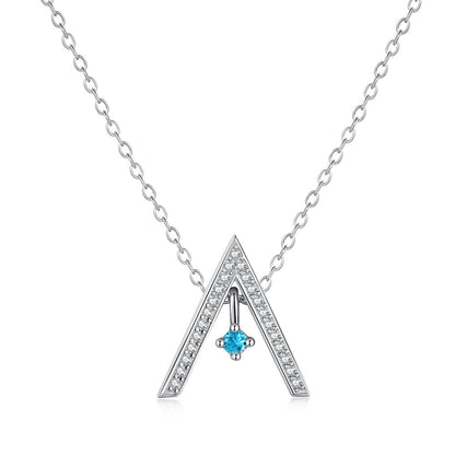 [Amore Jewelry]Sparkling "A" Shape Necklace