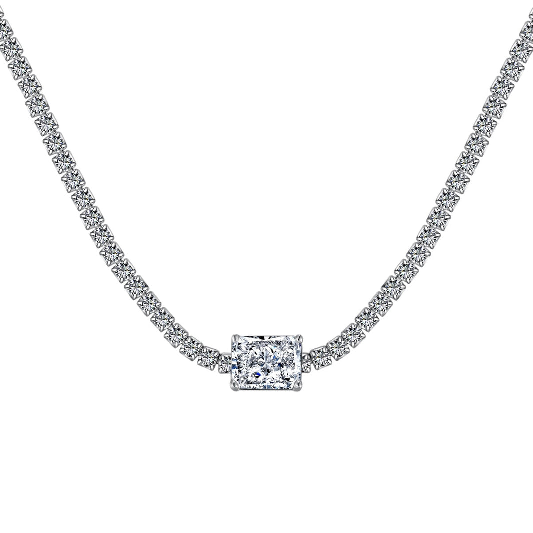 [Amore Jewelry]2.0 carat Ornate Emerald Cut Necklace