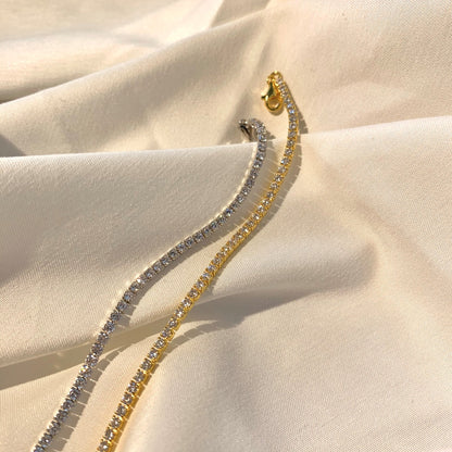 [Amore Jewelry]Radiant Shinning Princess Cut Tennis Bracelet