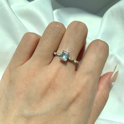 [Amore Jewelry]1.0 Carat Dainty Resplendent Radiant Cut Daily Ring