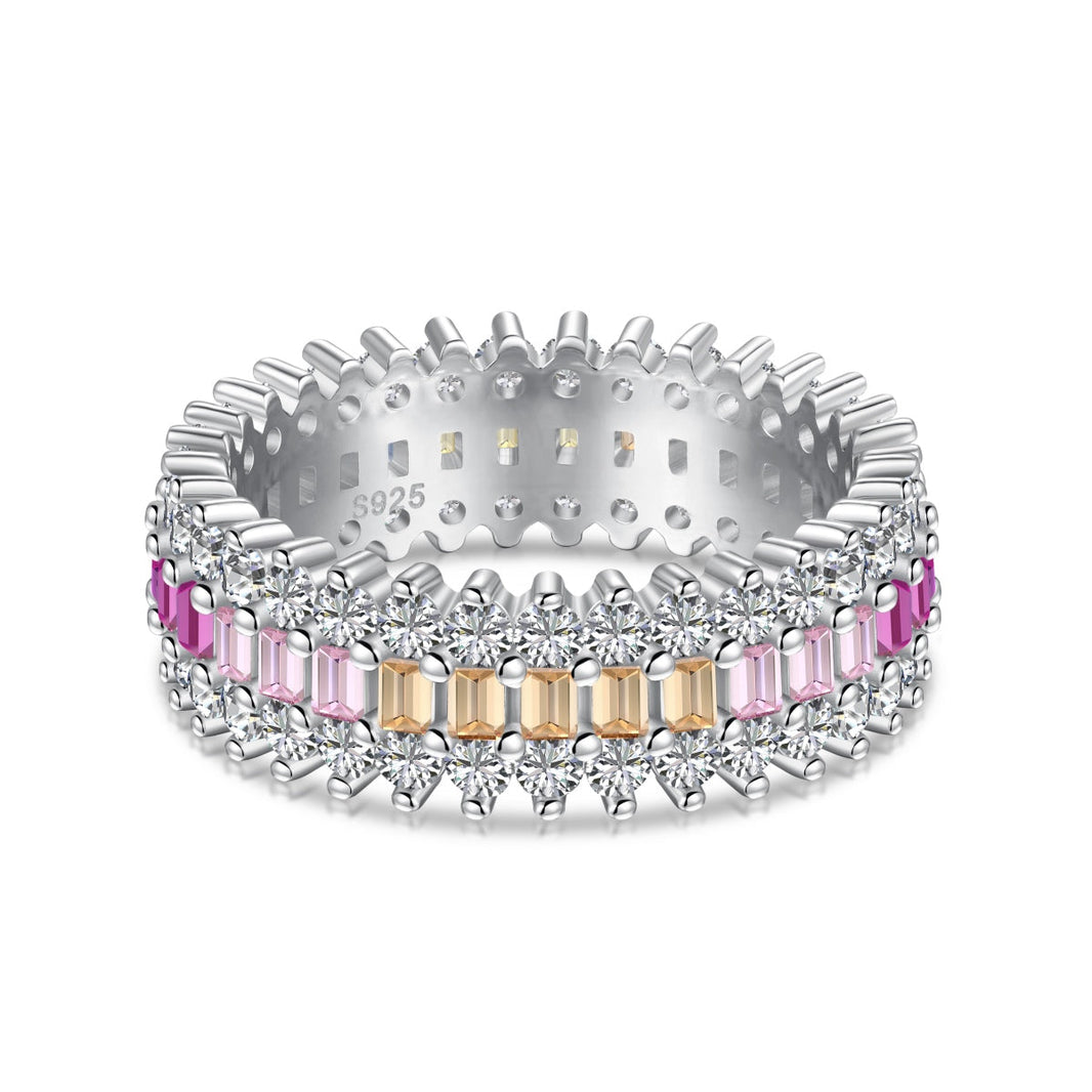 [Amore Jewelry]Ornate Colorful Radiant Cut Daily Ring