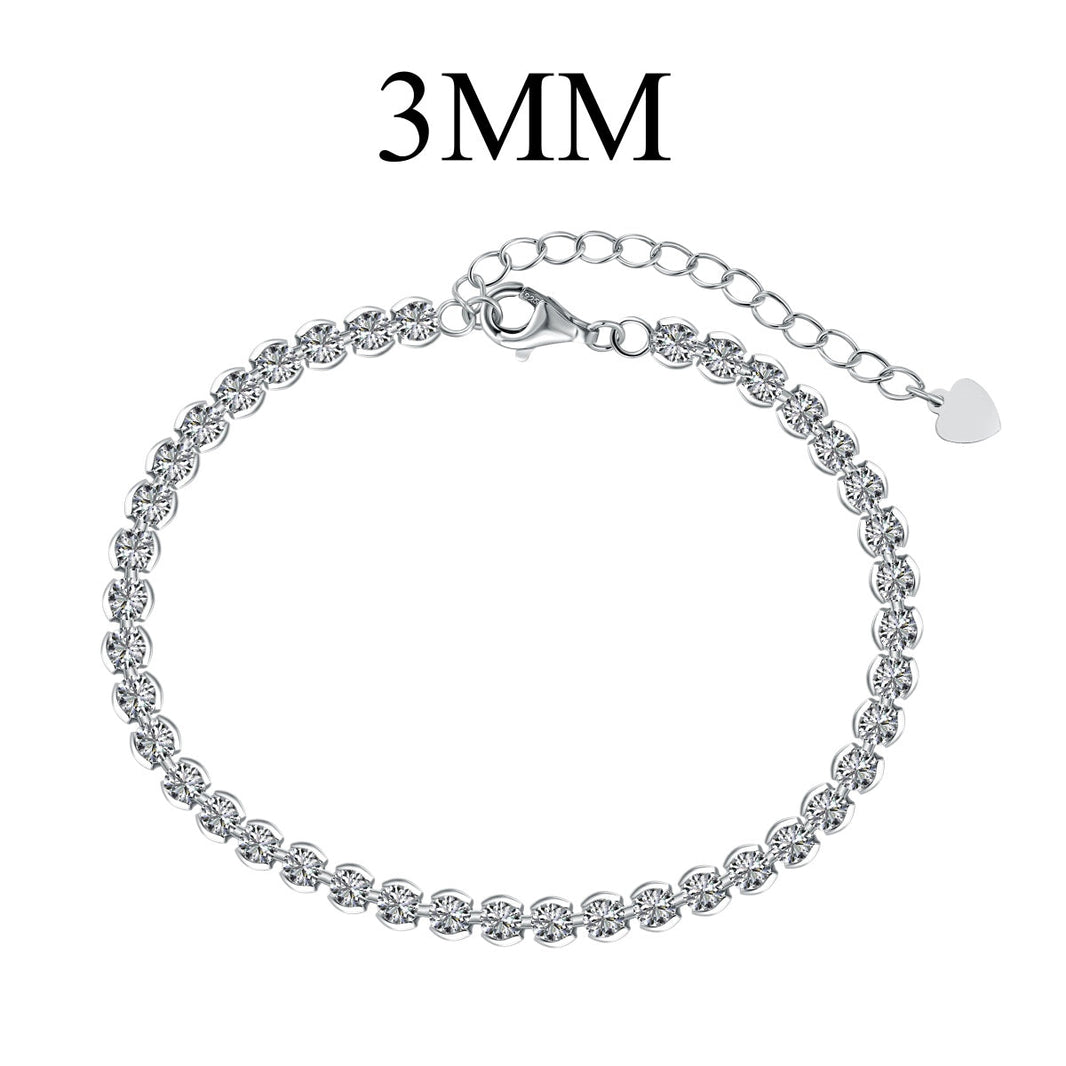 [Amore Jewelry]Ornate  Sparkling Round Cut Daily Bracelet