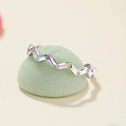 [Amore Jewelry]Ornate Vibrant Round Cut Daily Ring