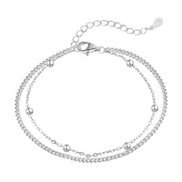[Amore Jewelry]Delicate Bead Double Layer Bracelet