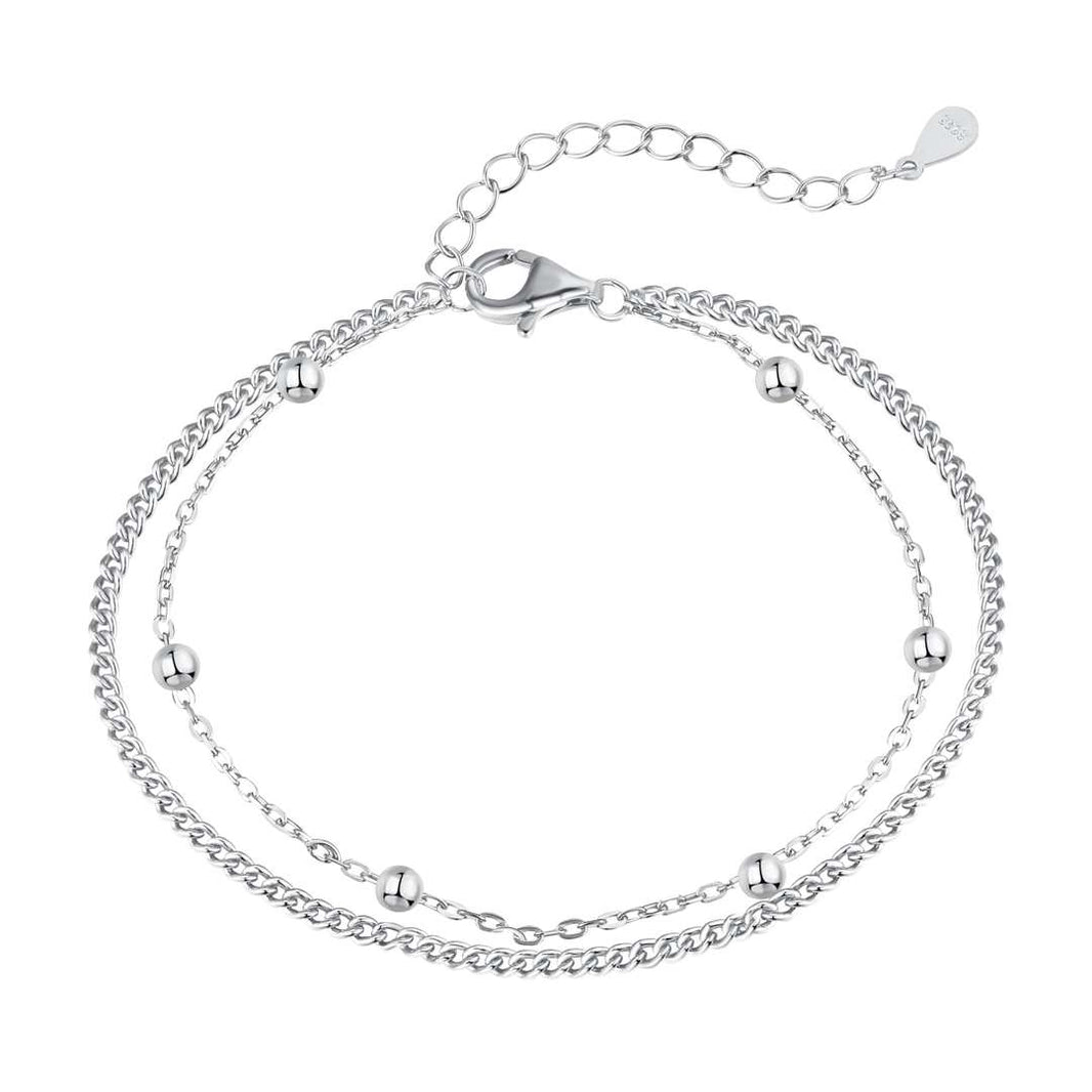 [Amore Jewelry]Delicate Bead Double Layer Bracelet