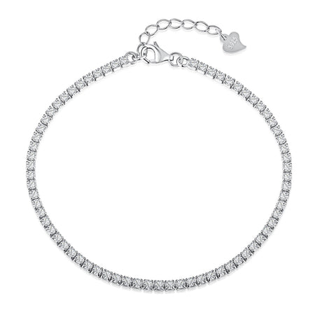 [Amore Jewelry]Radiant Shinning Princess Cut Tennis Bracelet