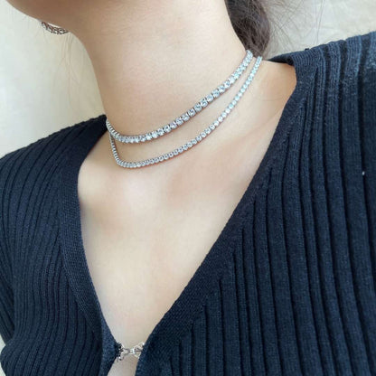 [Amore Jewelry]Elegant Tennis Chain Necklace