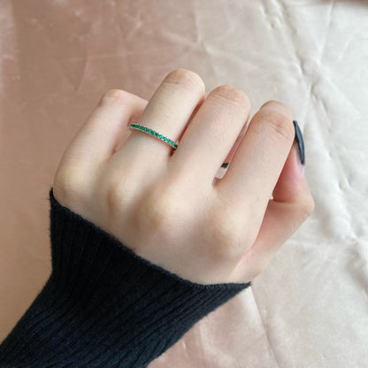 [Amore Jewelry]Delicate Sparkling Round Cut Daily Ring