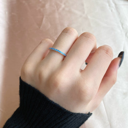 [Amore Jewelry]Delicate Sparkling Round Cut Daily Ring