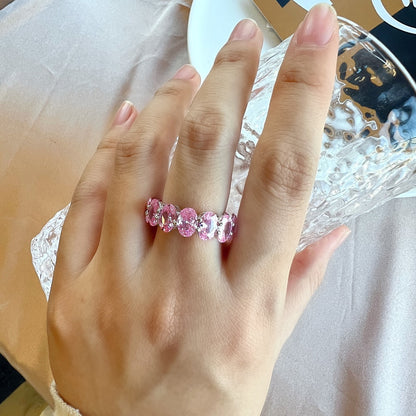 [Amore Jewelry]Dainty Elongated Cushion Cut Tennis Ring