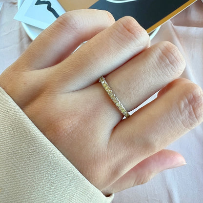 [Amore Jewelry]Delicate Sparkling Round Cut Daily Ring