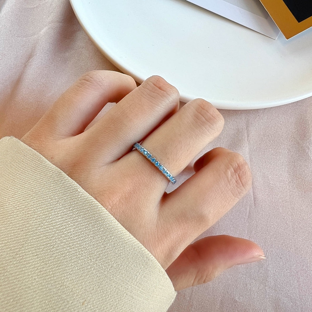 [Amore Jewelry]Delicate Sparkling Round Cut Daily Ring