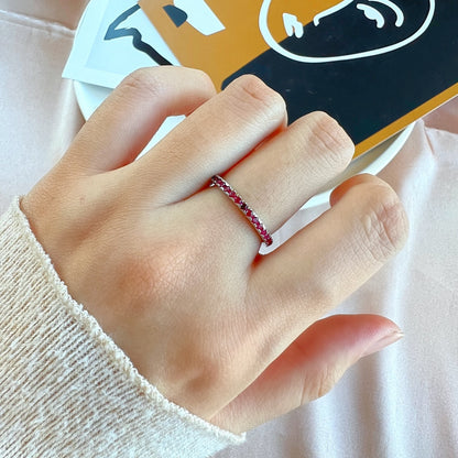 [Amore Jewelry]Delicate Sparkling Round Cut Daily Ring
