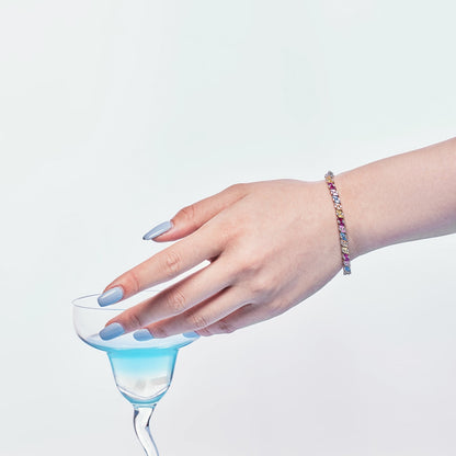 [Amore Jewelry]Ornate Sparkling Multi Cut Party Bracelet