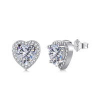 [Amore Jewelry]Sparkling Heart Shape Lover Earrings
