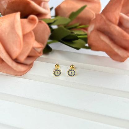 [Amore Jewelry]Devil's Eye Ear Bone Nail Earrings