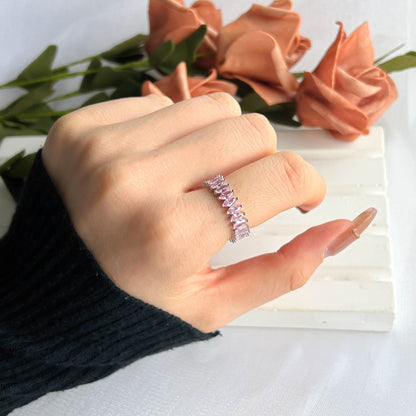 [Amore Jewelry]Gorgeous Marquise Cut Tennis Ring