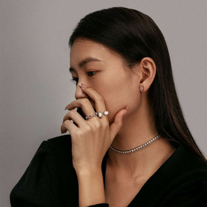 [Amore Jewelry]Elegant Tennis Chain Necklace