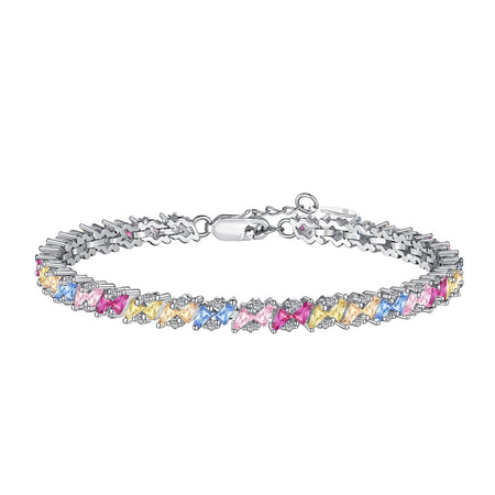 [Amore Jewelry]Ornate Sparkling Multi Cut Party Bracelet