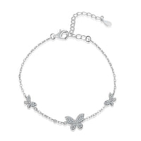 [Amore Jewelry]Delicate Butterfly Pendant Bracelet