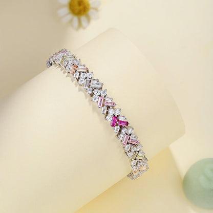 [Amore Jewelry]Dazzling Unique Multi Shape Daily Bracelet