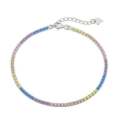 [Amore Jewelry]Dazzling Colorful Round Cut Daily Bracelet