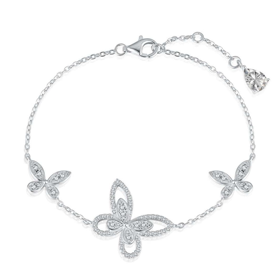 [Amore Jewelry]Delicate Butterfly Pendant Bracelet