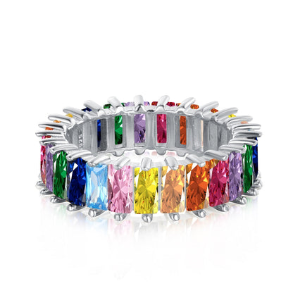 [Amore Jewelry]Unique Colorful Radiant Cut RIng