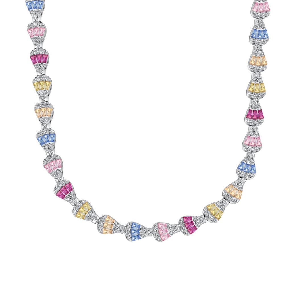 [Amore Jewelry]Radiant Colorful Rainbow Necklace