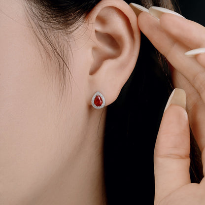 [Amore Jewelry]Luxurious Water Drop Shape Earrings