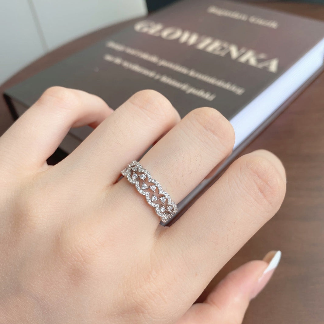 [Amore Jewelry]Elegant Resplendent Round Shape Party Ring