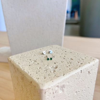 [Amore Jewelry]Delicate Solitaire Earrings