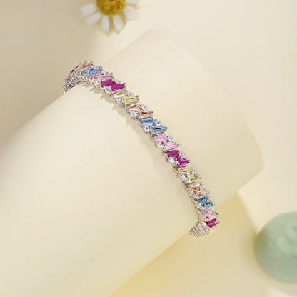 [Amore Jewelry]Ornate Sparkling Multi Cut Party Bracelet