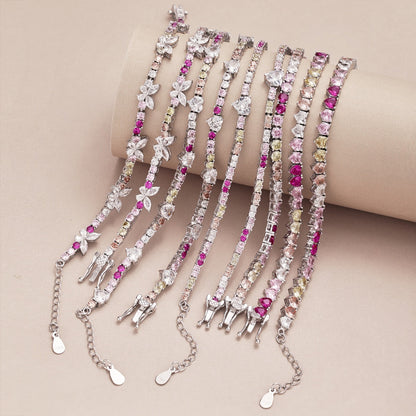 [Amore Jewelry]Romantic Heart Shape Round Cut Lover Bracelet