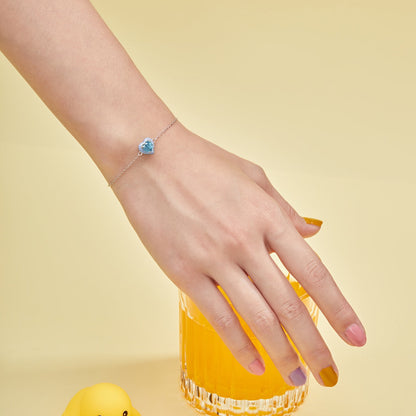 [Amore Jewelry]Sparkling Romantic Heart Shape Lover Bracelet