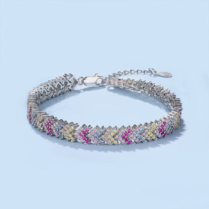 [Amore Jewelry]Ornate Sparkling Round Cut Party Bracelet