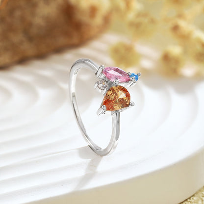 [Amore Jewelry]Radiant Colorful Multi Cut Daily Ring