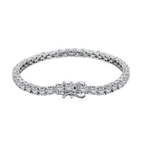 [Amore Jewelry]Luxurious Ornate Round Cut Tennis Bracelet