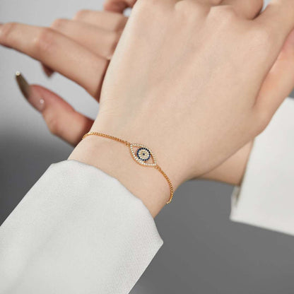 [Amore Jewelry]Dazzling Eye Shape Necklace