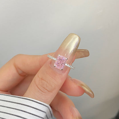 [Amore Jewelry]2.0 Carat Dazzling Sparkling Radiant Cut Party Ring