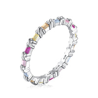 [Amore Jewelry]Charming Colorful Round Cut Daily Ring
