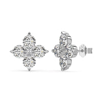 [Amore Jewelry]Four-Leaf Clover Eight-Pointed Star Earrings