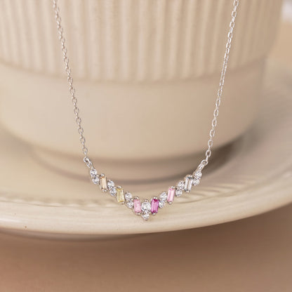 [Amore Jewelry]Dazzling Rainbow Necklace