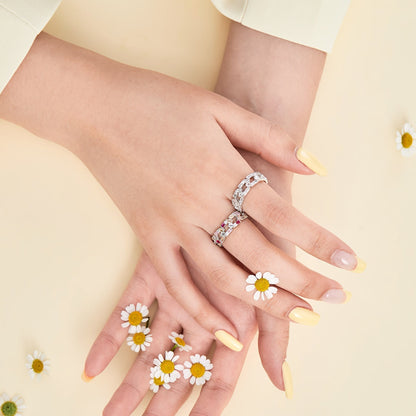 [Amore Jewelry]Sparkling Vibrant Emerald Cut Daily Ring