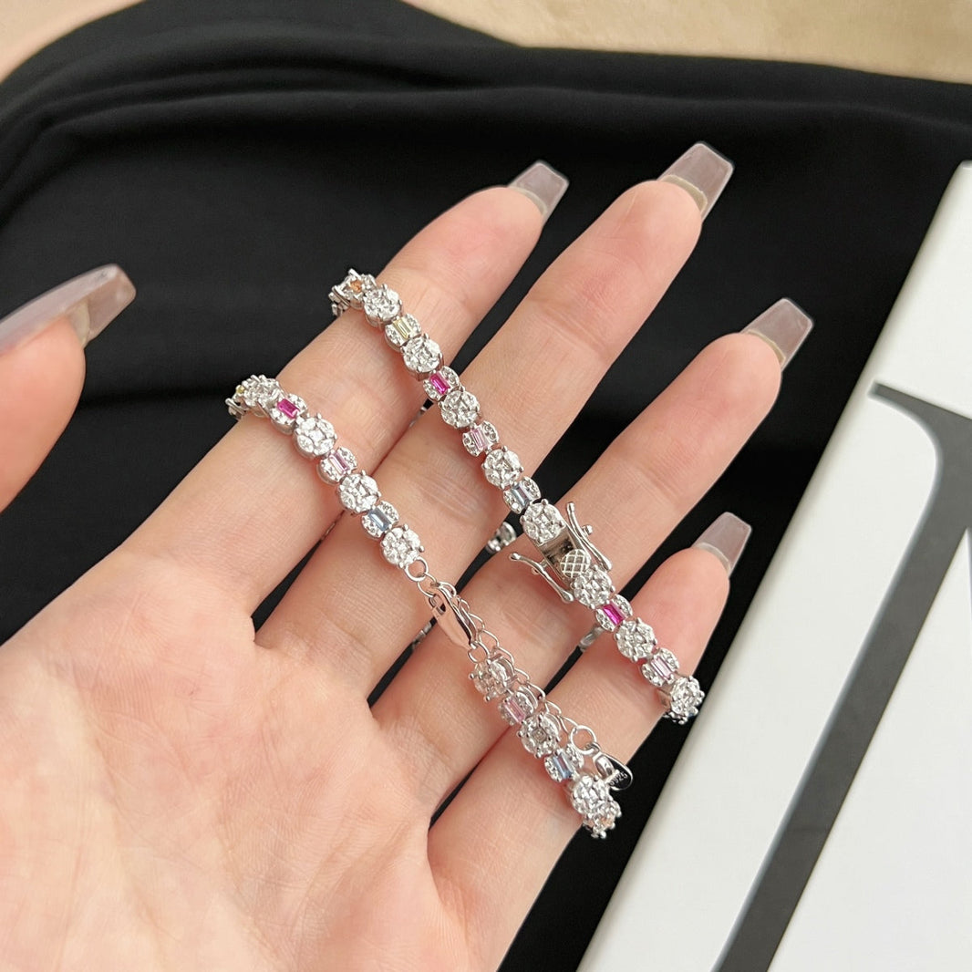 [Amore Jewelry]Dazzling Radiant Multi Cut Daily Bracelet