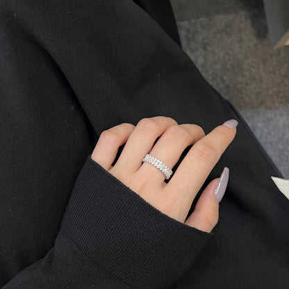 [Amore Jewelry]Splashy Ornate Emerald Cut Cocktail Ring