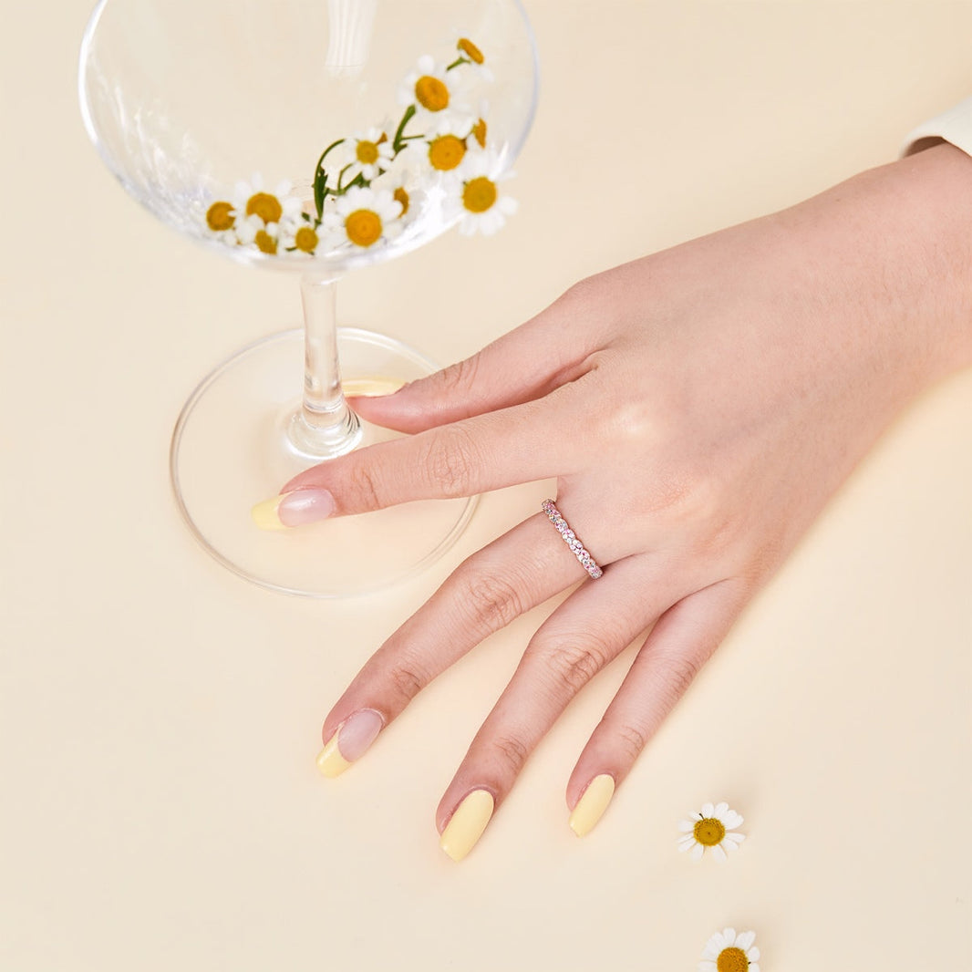 [Amore Jewelry]Dainty Ebullient Round Cut Daily Ring