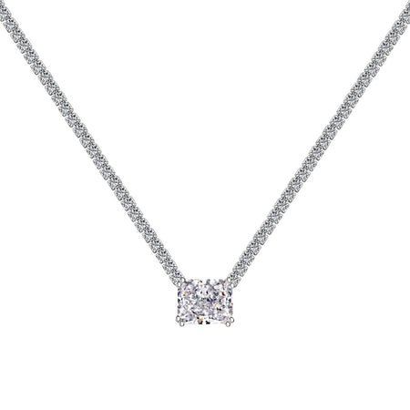 [Amore Jewelry]4.0 Carat Elegant Radiant Cut Necklace