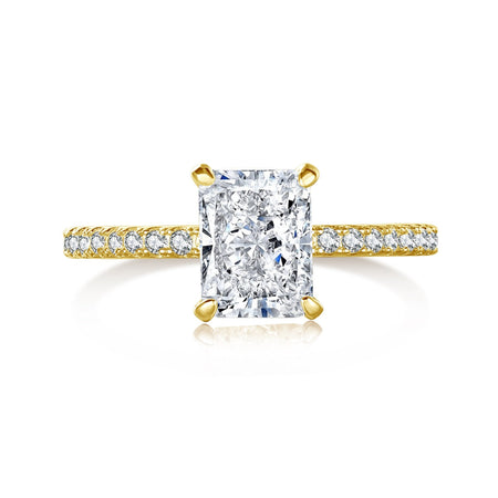 [Amore Jewelry]2.0 Carat Dazzling Sparkling Radiant Cut Party Ring